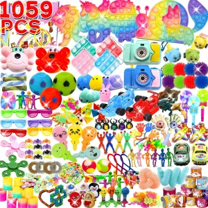 1000  PCS Party Favors for Kids, Fidget Toys Pack, Birthday Gift,Christmas Stocking Stuffers,Christmas Gift,Treasure Box, Goodie Bag Stuffers, Carnival Prizes,Pinata Filler Sensory Toy for Classroom