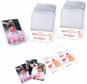 100pcs K-Pop Top Loaders, Toploader for Kpop Photocards & 100pcs Card Sleeves Bundle Set