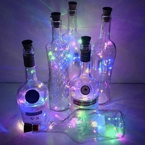 10/20 LEDs Solar Wine Bottle String Lights Cork Shape Fairy Lights for Christmas Wedding Party Garden Decor