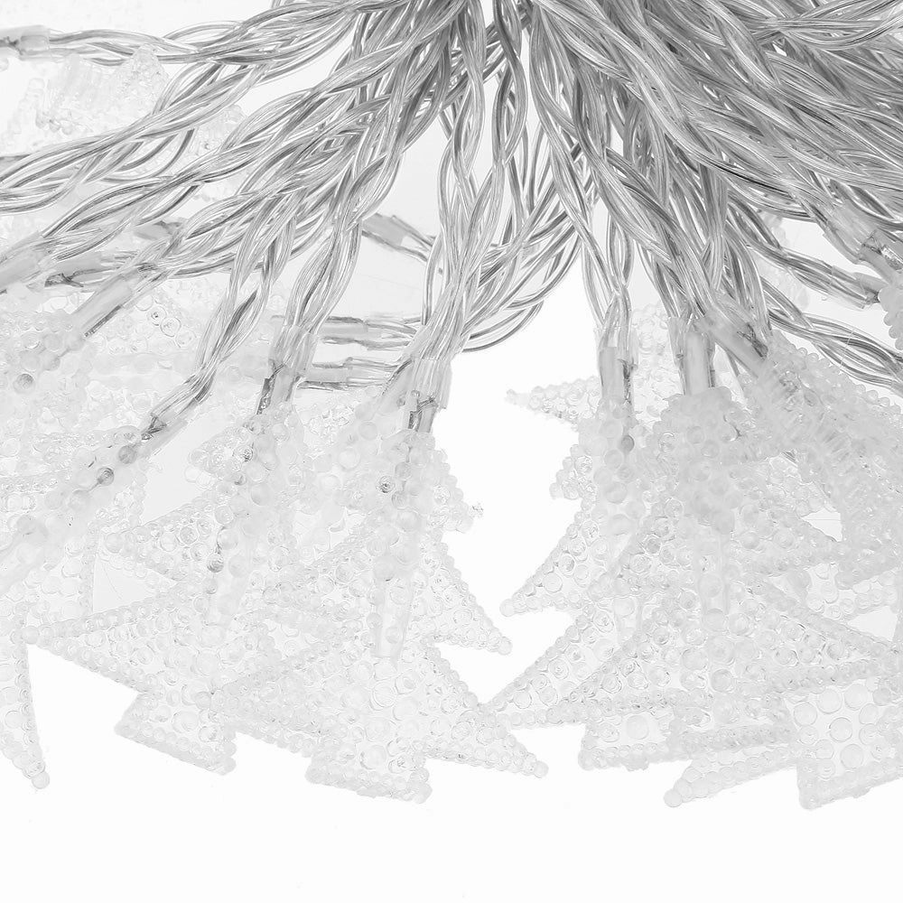 10M 80 LEDs Christmas Tree Shaped String light with battery container