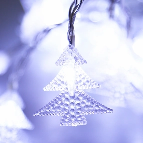 10M 80 LEDs Christmas Tree Shaped String light with battery container