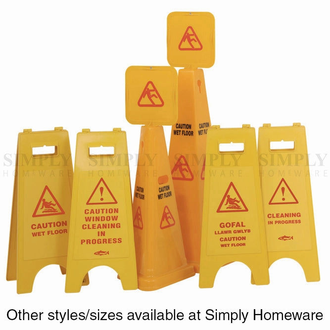 10x Wet Floor Cone Caution Safety Sign Yellow Hazard Slippery Cleaning 93cm