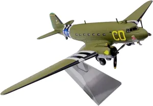 1:100 for 101 Airborne Division C47 Transport Fighter Aircraft Model Desktop Display Products Room Decoration Miniatures Set