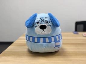 12" Sad Puppy Dog Plush – Soft & Cuddly Dog Stuffed Animal Toy with Glasses – Adorable Dog Plush Pillow Gift for Kids