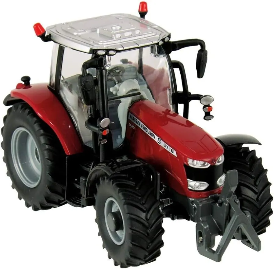 1:32 Massey Ferguson 6718 S Tractor Toy, Collectable Farm Set Toy Tractors for Children, Toy Tractor Compatible with All 1:32 Scale Farm Toys, Suitable for Collectors & Children from 3 Years
