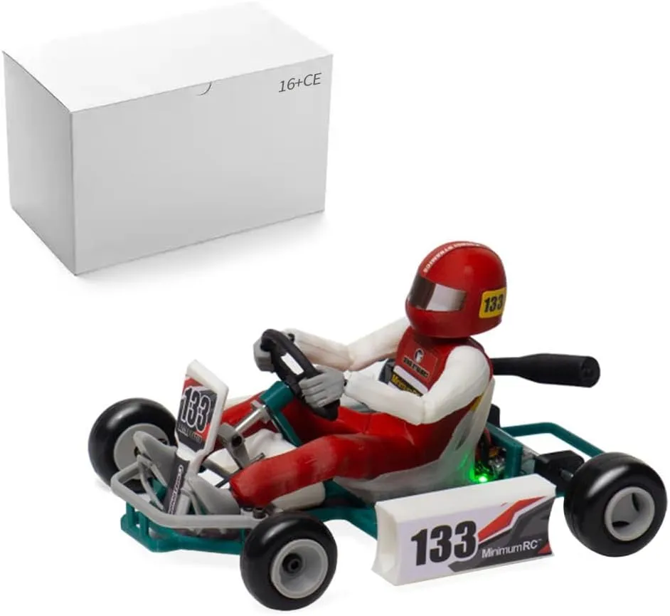 1/32 RC Drift Car RC Kart, 2.4G Remote Control Kart Assembly Model Kit Without Remote Control and Receiver, RC Drift Kart Mini RC Car 3D Puzzle Kit for Adults, RC Racing Car Gift