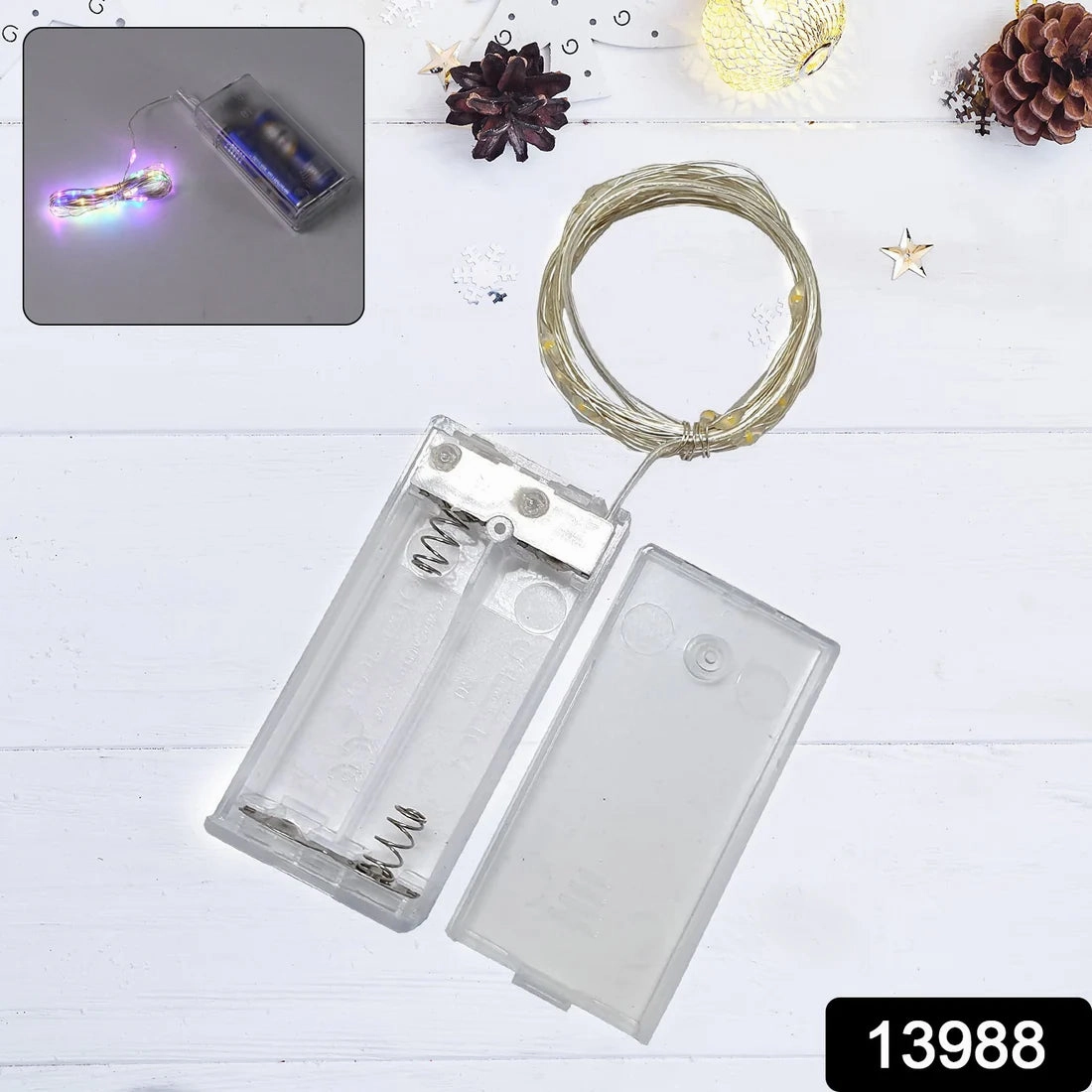 13988 Multicolor 2AA Battery Powered, Copper Wire String Fairy Lights with 30 LEDs
