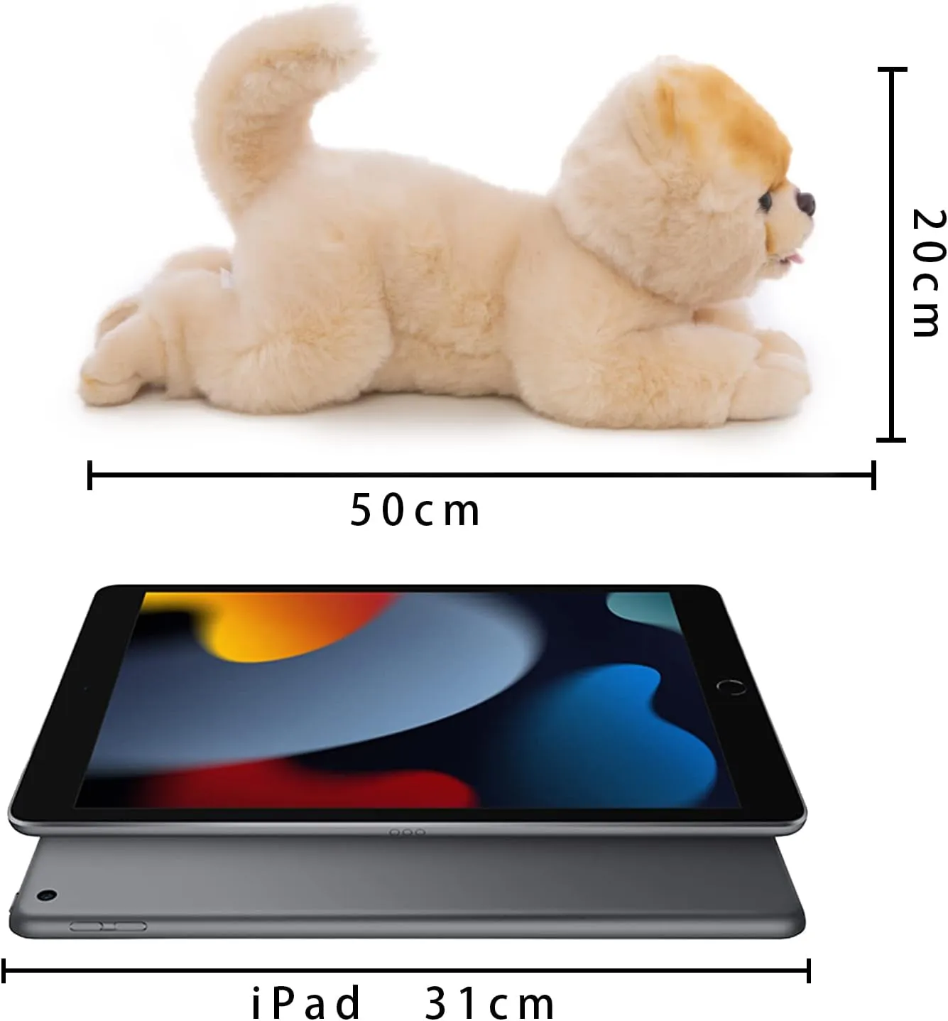 16 Inch- Pomeranian Stuffed Animals Toy Dog,Plush Puppy Realistic Cute Toy Dog Present Gift for Girls Boys