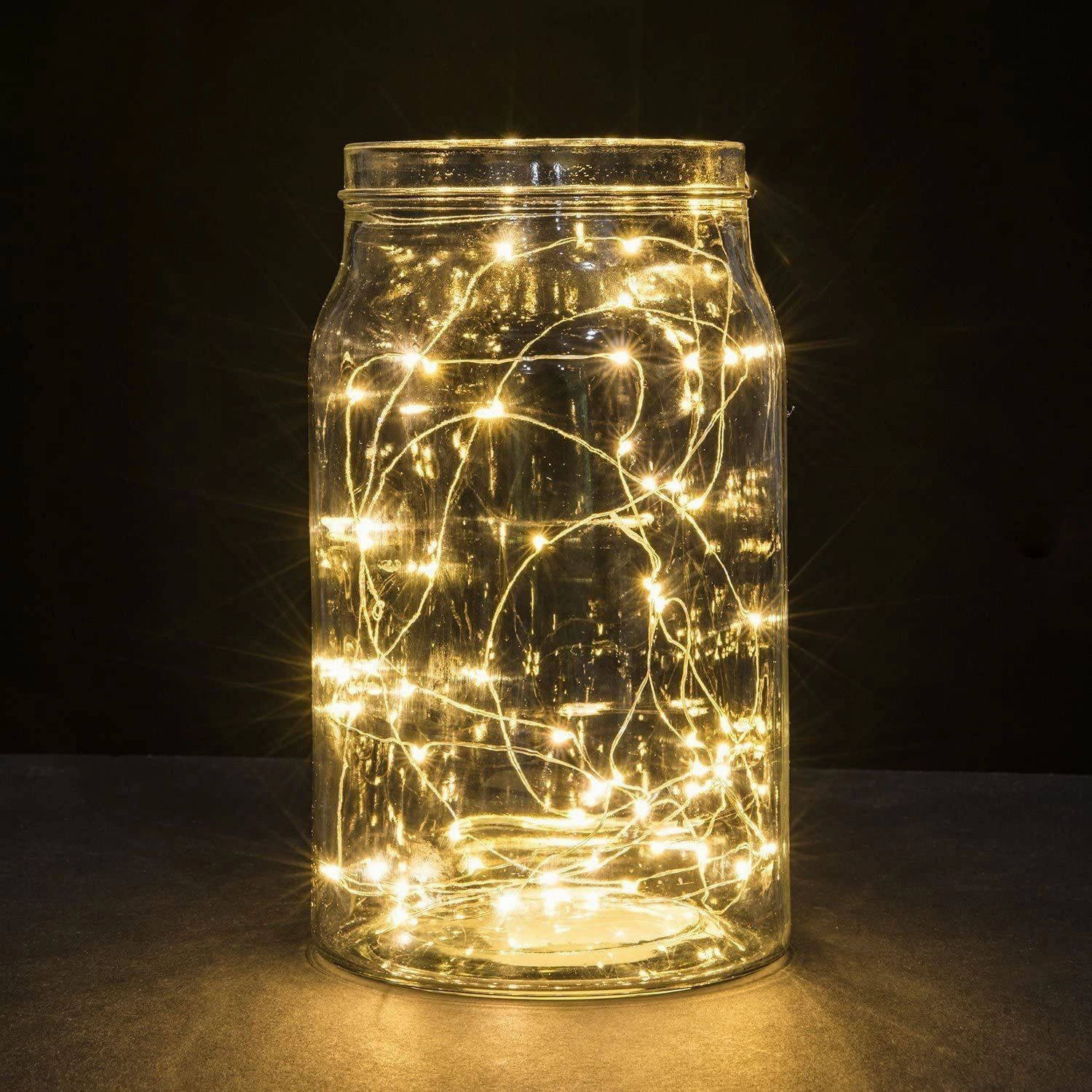 16.5ft 50 Yellow LED Copper Wire String Fairy Lights