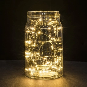 16.5ft 50 Yellow LED Copper Wire String Fairy Lights