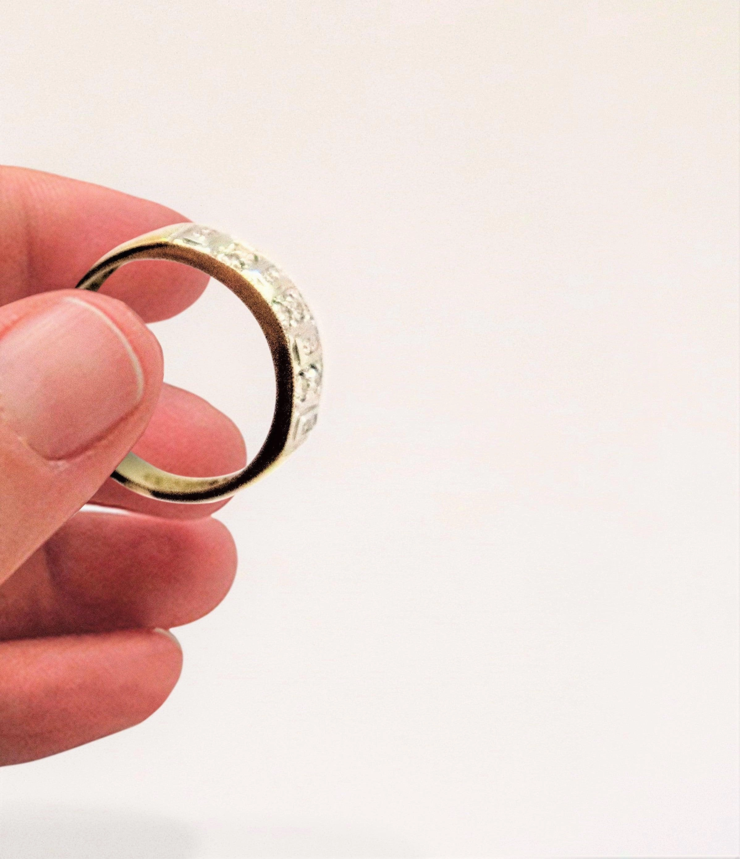 18kt Two Tone Diamond Eternity Ring