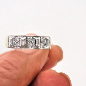 18kt Two Tone Diamond Eternity Ring