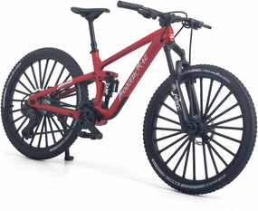 1:8 Scale Alloy Mountain Bike Toy Downhill Mini Bicycle Model DS Cake Topper DF Toy Desktop Decoration Crafts for Cycling Lovers Bike Racers Athletes Children Boys and Girls (Red)