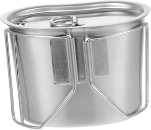 1pc Stainless Steel Camping Mug Lid for Water Bottle Outdoor Cookware Camping Cup