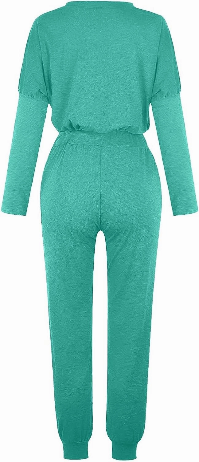 2025 Summer Sports 2 Piece Set,Lounge Sets Lightweight Crewneck Pullover Tops & Long Pants Tracksuit