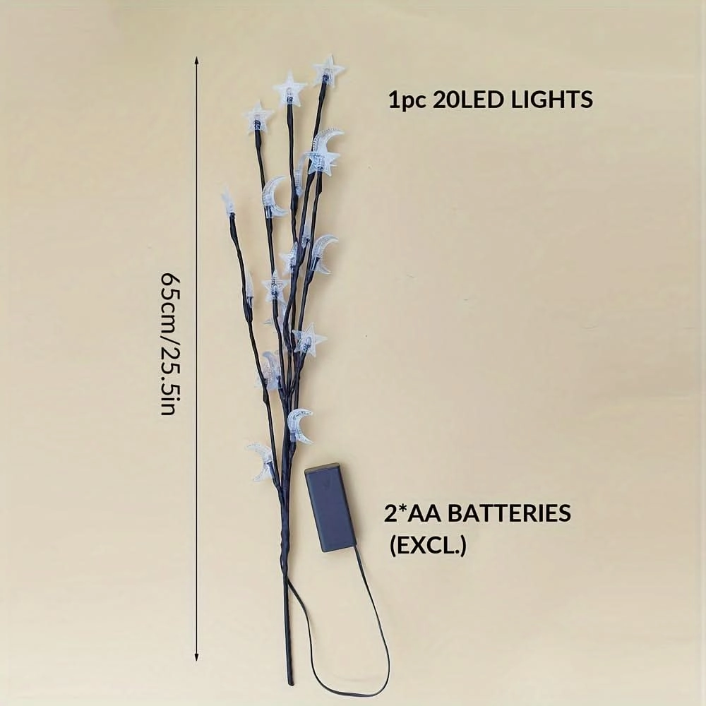 20 LED Star Moon Fairy Lights for Decor
