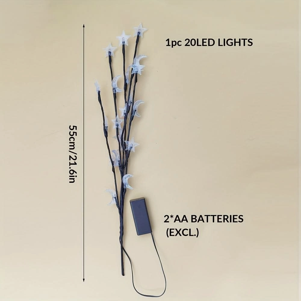 20 LED Star Moon Fairy Lights for Decor