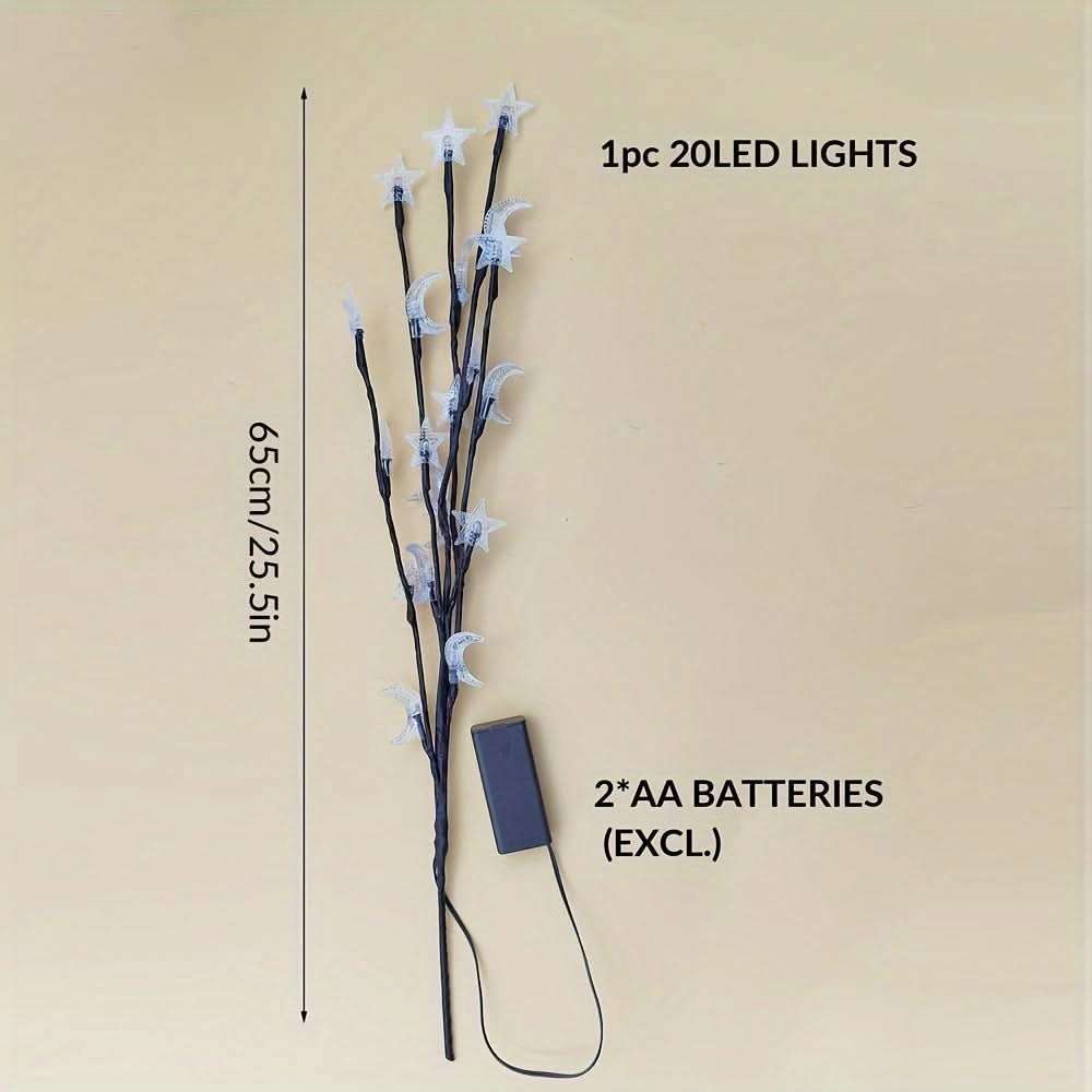 20 LED Star Moon Fairy Lights for Decor