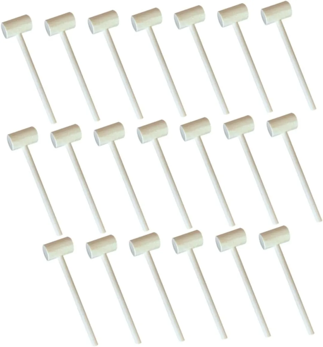 20pcs Solid Wood Mini Hammers for Safe Educational Hitting Hammer for Creative Play and Skill Development for Home Decoration and Present Giving