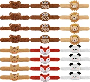 24 PCS Stuffed Animal Slap Bracelets Plush Animal Slap Bracelets Cute Wrist Slap Band Toy Wrist Animals Wrist Pets Slap Bracelet Wrist Toy for Boys Girls Easter Birthday Gifts Party Favors 6 Styles