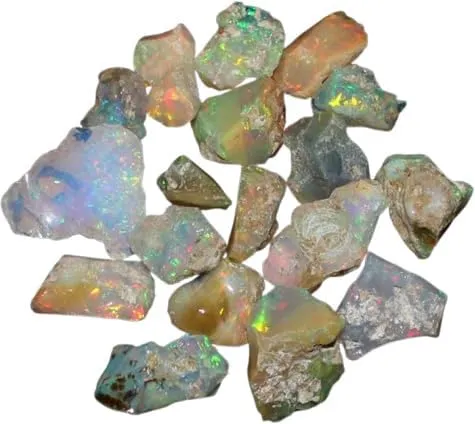 24.80Cts. Natural Raw Ethiopian Opal Stone, Lot Gemstones, Ultra Fire Play Opal Rough, Chakra Healing Crystals, Jewelry Making, Wire Wrapping, Loose Supply Wholesale, October Birthstone, DIY Craft