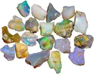 25.05Cts. Natural Raw Ethiopian Opal Stone, Lot Gemstones, Ultra Fire Play Opal Rough, Chakra Healing Crystals, Jewelry Making, Wire Wrapping, Loose Supply Wholesale, October Birthstone, DIY Craft