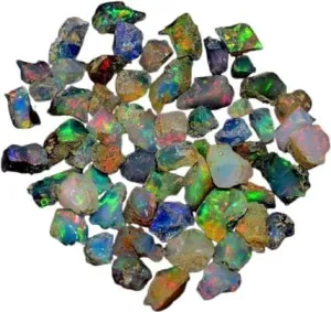 25.10Cts. Natural Raw Ethiopian Opal Stone, Lot Gemstones, Ultra Fire Play Opal Rough, Chakra Healing Crystals, Jewelry Making, Wire Wrapping, Loose Supply Wholesale, October Birthstone, DIY Craft