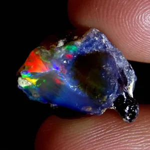 25.15Cts. Natural Raw Ethiopian Opal Stone, Lot Gemstones, Ultra Fire Play Opal Rough, Chakra Healing Crystals, Jewelry Making, Wire Wrapping, Loose Supply Wholesale, October Birthstone, DIY Craft