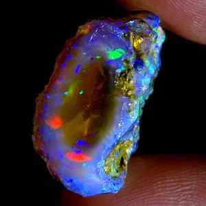 25.35Cts. Natural Raw Ethiopian Opal Stone, Lot Gemstones, Ultra Fire Play Opal Rough, Chakra Healing Crystals, Jewelry Making, Wire Wrapping, Loose Supply Wholesale, October Birthstone, DIY Craft