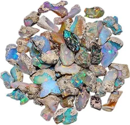 25.50Cts. Natural Raw Ethiopian Opal Stone, Lot Gemstones, Ultra Fire Play Opal Rough, Chakra Healing Crystals, Jewelry Making, Wire Wrapping, Loose Supply Wholesale, October Birthstone, DIY Craft