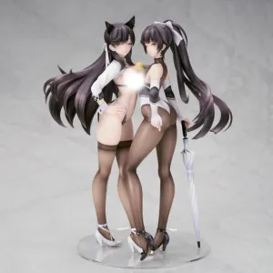 25cm Azur Lane IJN Takao IJN Atago Figure PVC Statue Anime Action Figure Model Collection Doll Decoration Toy Gift (Color : White)