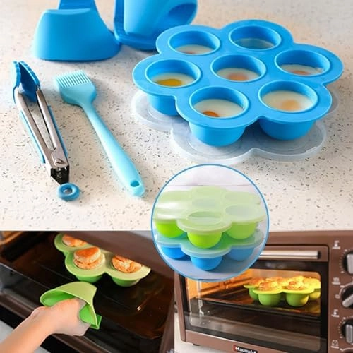 2 PCS Egg Bites Silicone Mold, Sous Vide Egg Bite Maker, Fits Instant Pot 5,6,8 qt Pressure Cooker