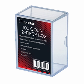 2-Piece 100-Count Clear Card Storage Box