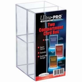 2-Piece Clear Card Box Two Compartment
