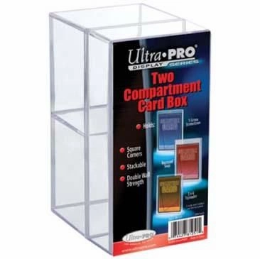 2-Piece Clear Card Box Two Compartment