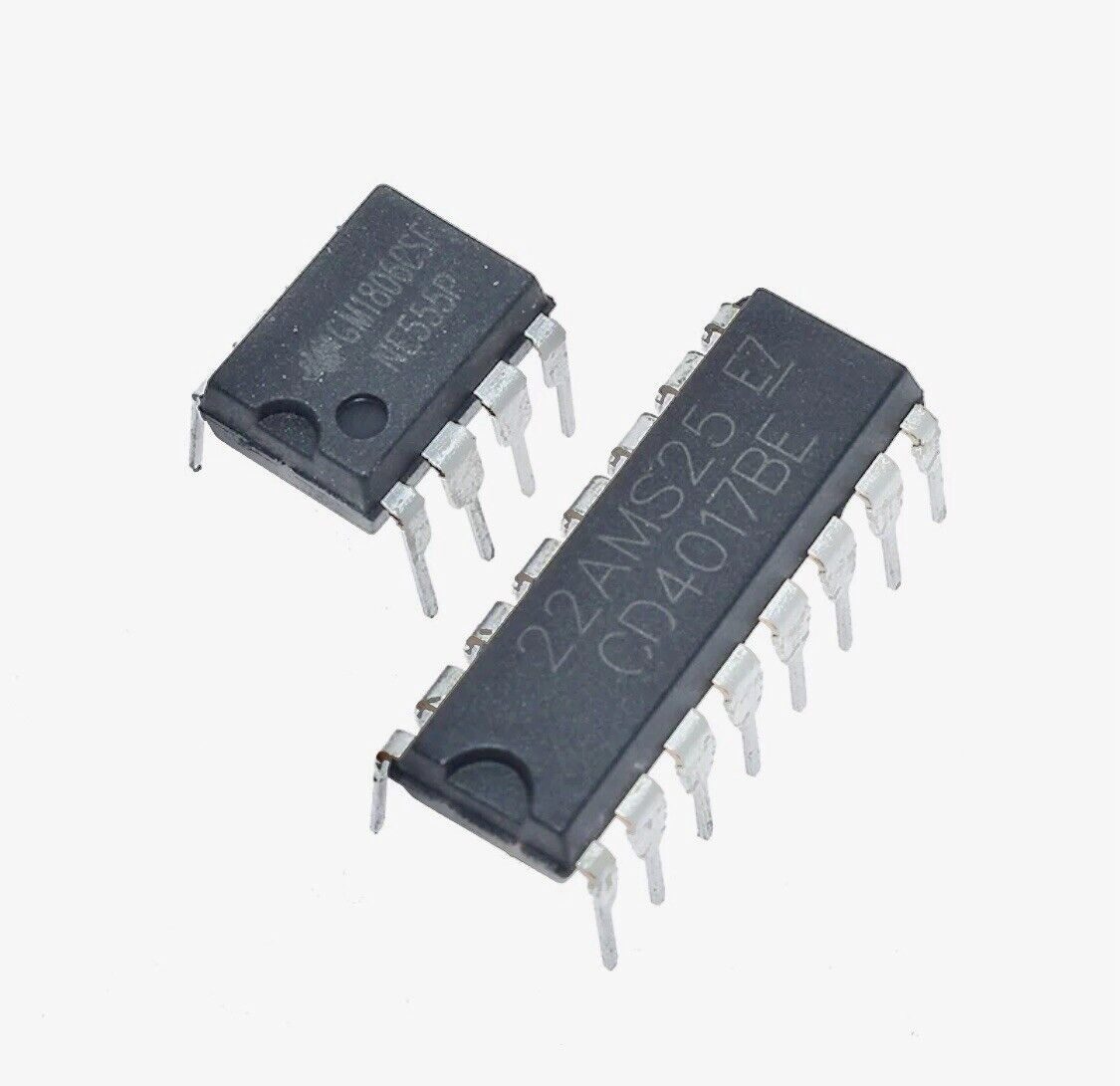 2PC DIY Practice Soldering Red Blue Colour NE555   CD4017 Flashing Light Kit DIY