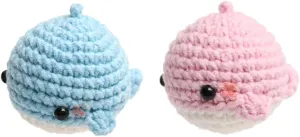 2pcs Crochet Keychain, Handmade Knitted Sea Creatures Keychain Keyring Pendants for Keys Handbag Backpack Bag Purse