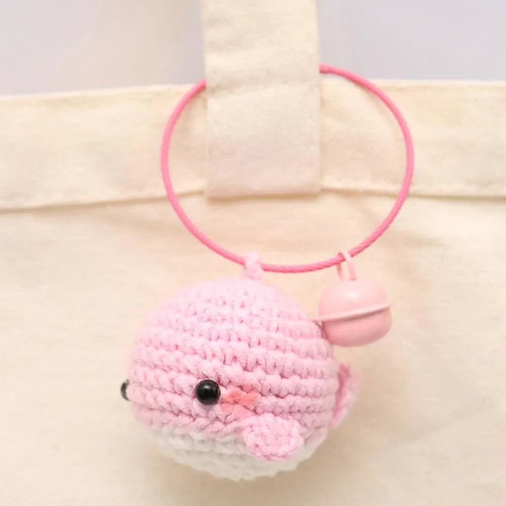 2pcs Crochet Keychain, Handmade Knitted Sea Creatures Keychain Keyring Pendants for Keys Handbag Backpack Bag Purse