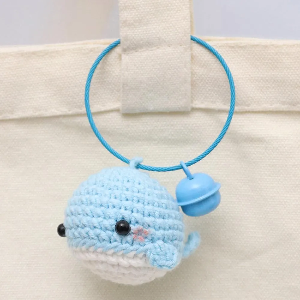2pcs Crochet Keychain, Handmade Knitted Sea Creatures Keychain Keyring Pendants for Keys Handbag Backpack Bag Purse
