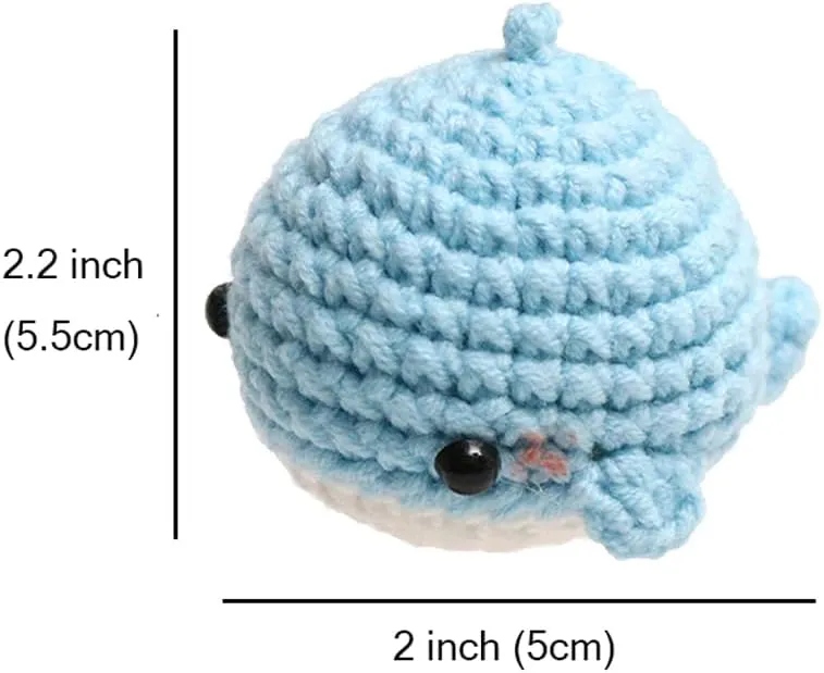 2pcs Crochet Keychain, Handmade Knitted Sea Creatures Keychain Keyring Pendants for Keys Handbag Backpack Bag Purse
