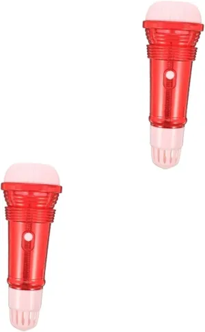 2pcs Echo Microphone for Kids Kids Musical Instruments Pink Plastic Plaything Toy