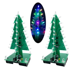 2pcs EIELE Colorful Christmas Tree Straight Leaf Model Welding Practice Practice Kit Kit for Beginners Suitable for School Education Welding Projects…
