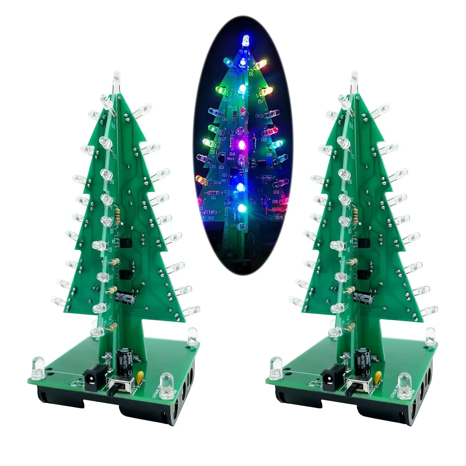 2pcs EIELE Colorful Christmas Tree Straight Leaf Model Welding Practice Practice Kit Kit for Beginners Suitable for School Education Welding Projects…