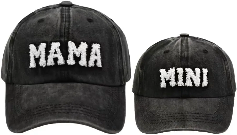 2PCS Family Hat Set - Mama & Mini Retro Baseball Cap - Snap Cap - Mother's Day