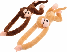 2Pcs Hanging Monkey Plush Monkey Stuffed Animal Cute Monkey Toy for Christmas Jungel Theme Birthday Party Favors Decorations