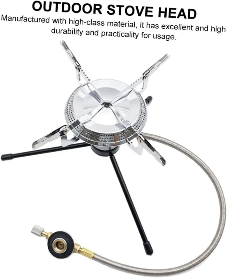 2sets Portable Camping Gas Stove Compact Outdoor Cooking Burner Strong Wind Resistance for Backpacking Hiking and Picnics and Easy to Operate Cooking