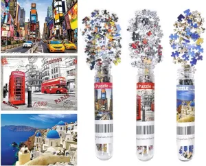 3 Pack Landscape Mini Jigsaw Puzzles 150 Pieces for Adults Small Tiny Jigsaw Challenging Difficult Puzzle 6 x 4 Inches House Entertainment Toys Home Decor Puzzles