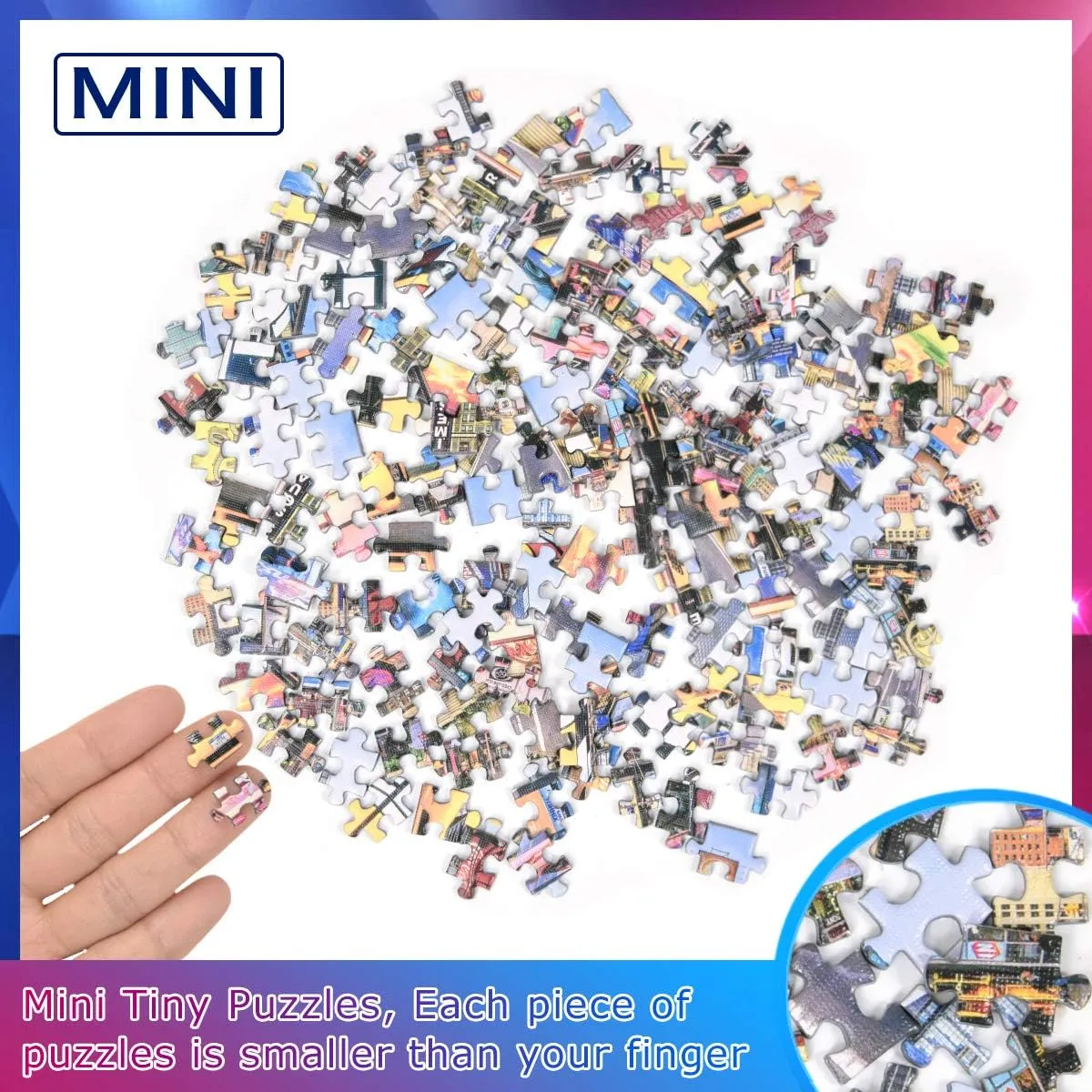 3 Pack Landscape Mini Jigsaw Puzzles 150 Pieces for Adults Small Tiny Jigsaw Challenging Difficult Puzzle 6 x 4 Inches House Entertainment Toys Home Decor Puzzles