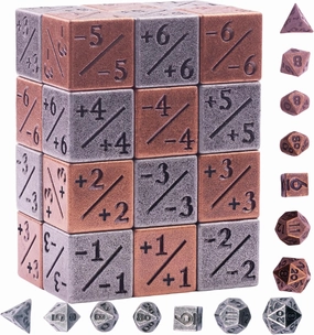 38 PCS MTG Dice Metal MTG Counter Dice Set, Counter 6-Sided Dices 24 Pieces, Plus 14 Pieces Dungeons and Dragons Dices Set Accessories Suitable for MTGs, Role Playing, CCG Board Game Card Games