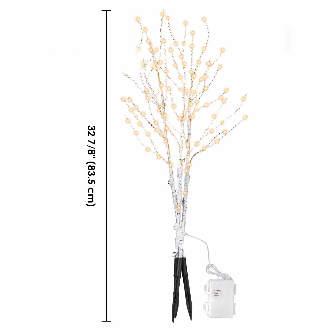 3/6/12 Pack 33" Birch Branch Light Up Battery Operated 150 LED Twig Fairy Trees 1pcs